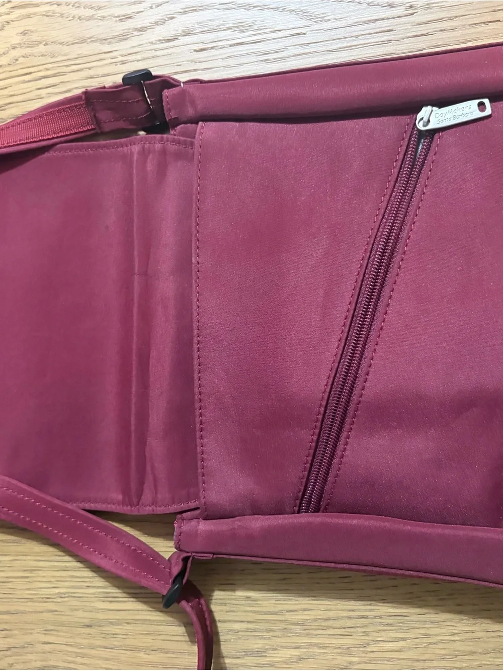 Compact Women's Crossbody Bag in Deep Raspberry Pink - Picture 6 of 8
